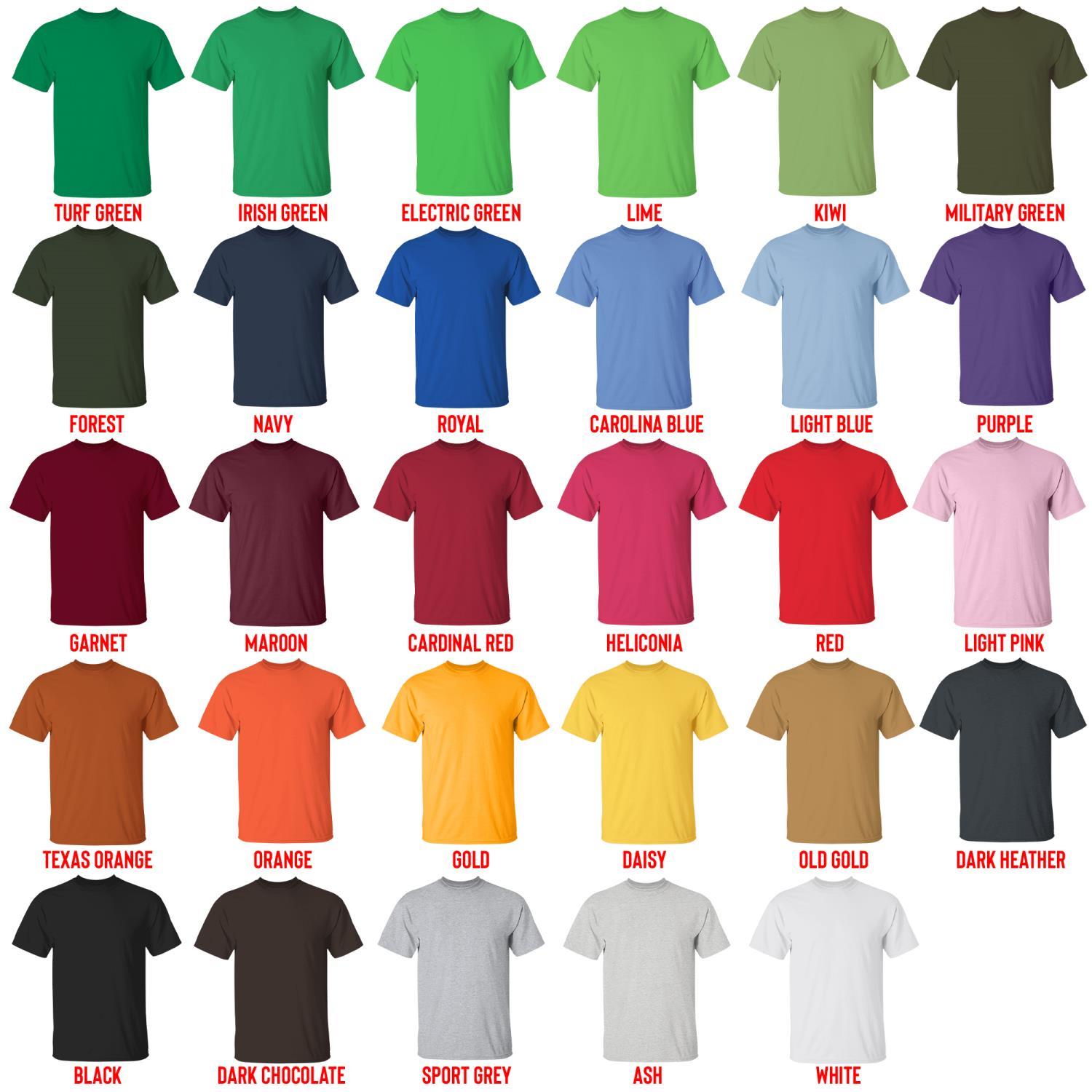 t shirt color chart - Rurouni Kenshin Store