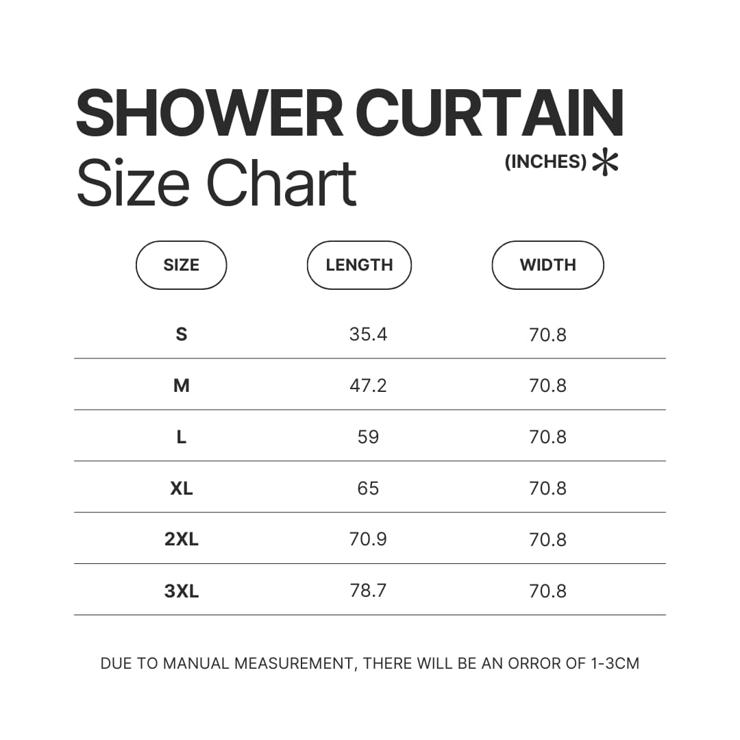 Shower Curtain Size Chart - Rurouni Kenshin Store