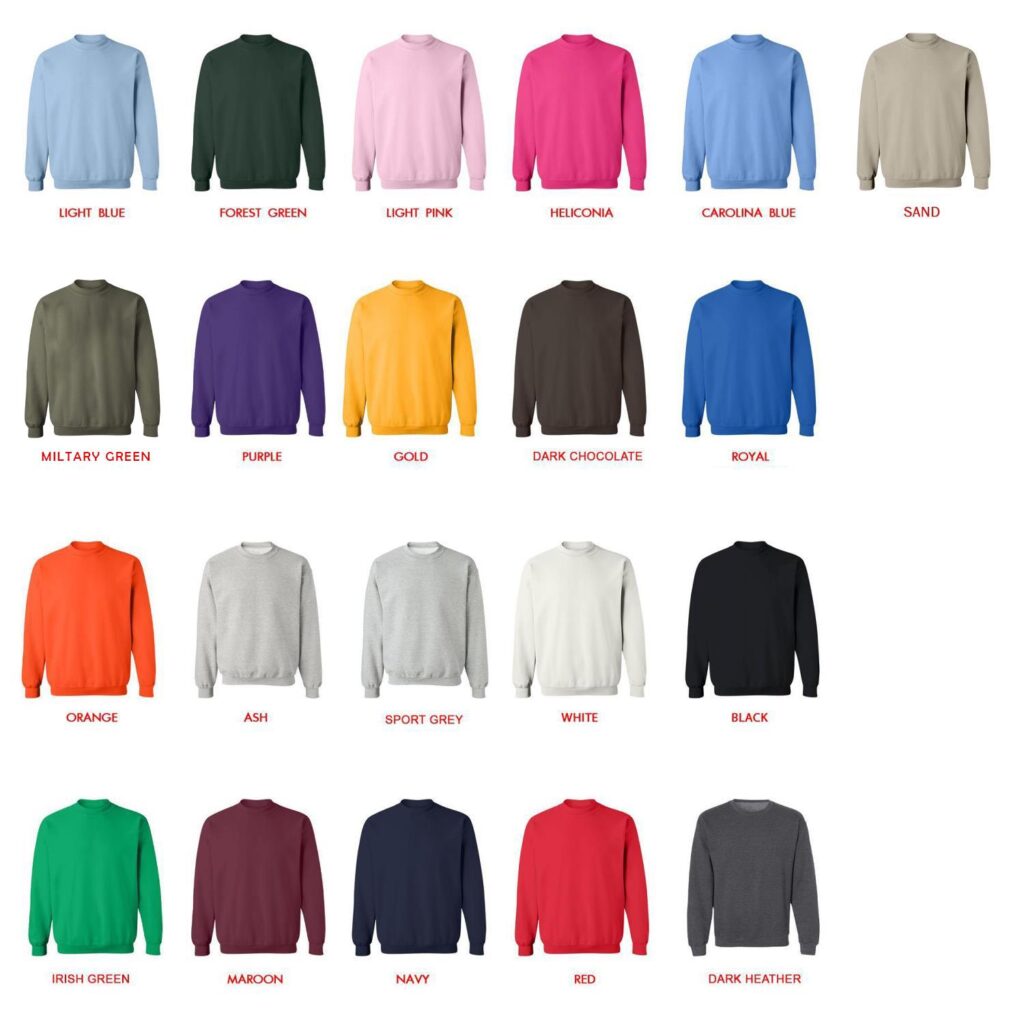 sweatshirt color chart - Rurouni Kenshin Store