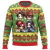 Chibi Christmas Rurouni Kenshin Samurai X Ugly Christmas Sweater FRONT mockup - Rurouni Kenshin Store
